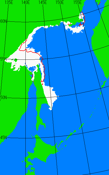 5月25日の海氷分布図