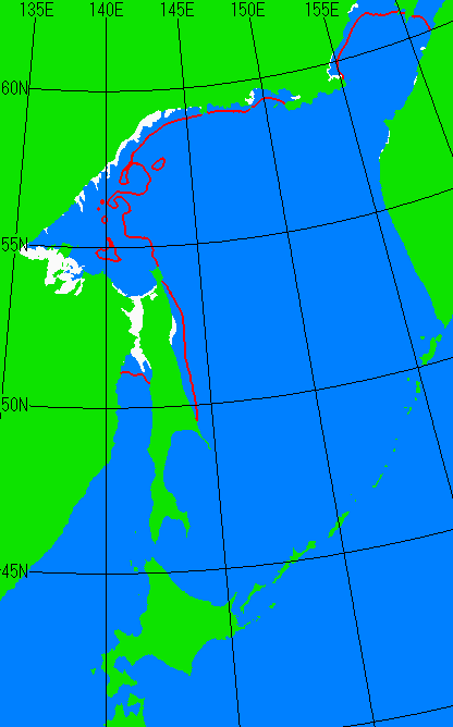 12月10日の海氷分布図