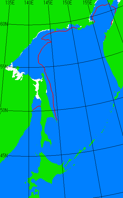 12月15日の海氷分布図