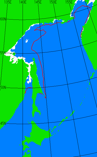 12月20日の海氷分布図