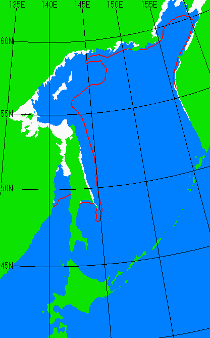 12月25日の海氷分布図