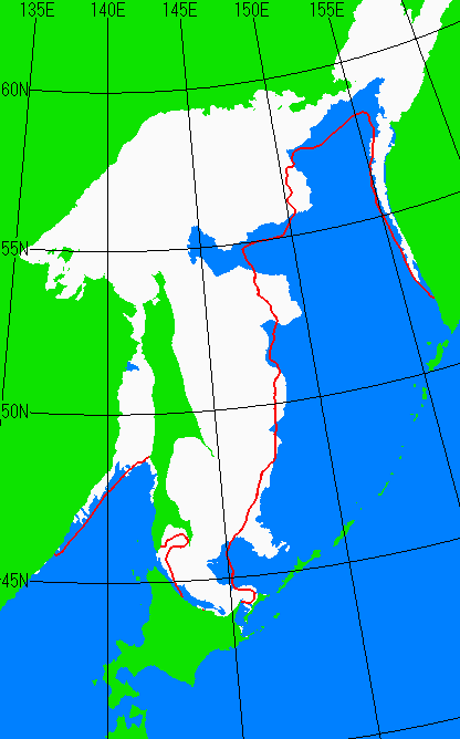 2月5日の海氷分布図