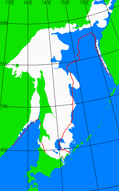 2月10日の海氷分布図