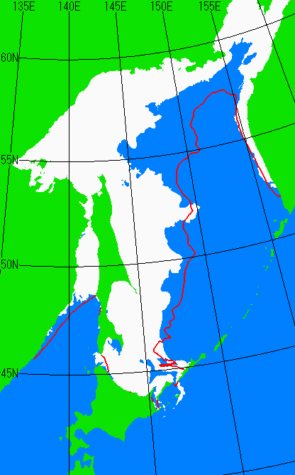 2月20日の海氷分布図