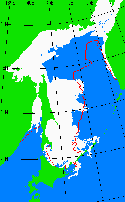 3月10日の海氷分布図