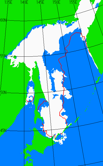 3月25日の海氷分布図