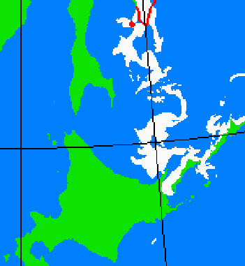 海氷分布図（北海道周辺）