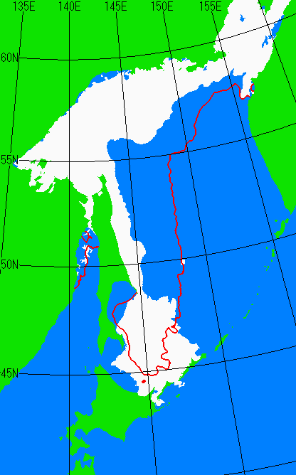 4月5日の海氷分布図