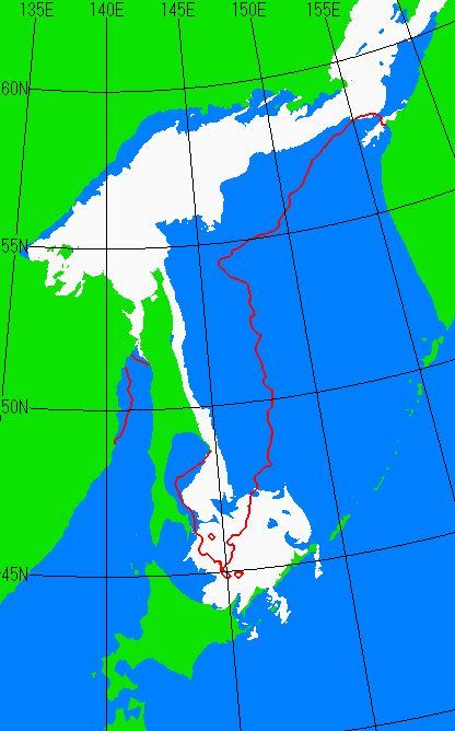 4月10日の海氷分布図