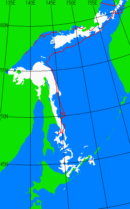 4月30日の海氷分布図