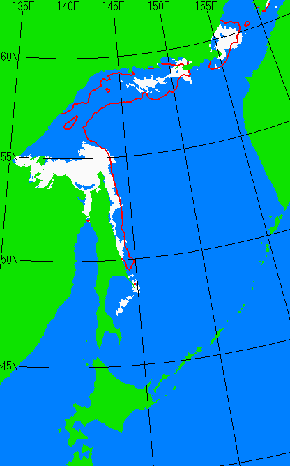 5月10日の海氷分布図