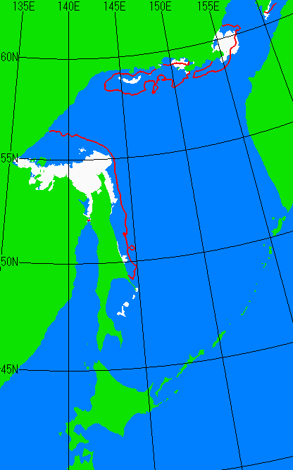 5月15日の海氷分布図