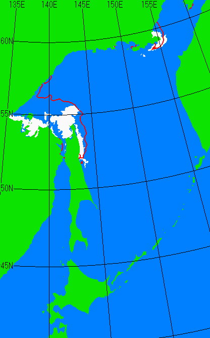 5月25日の海氷分布図