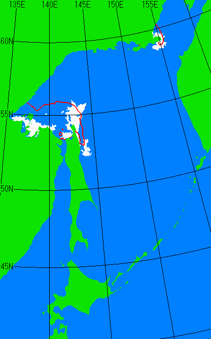 海氷分布図（オホーツク海全体）