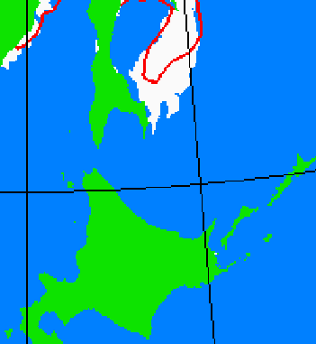 海氷分布図（北海道周辺）