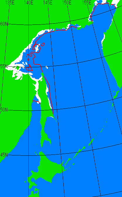 12月10日の海氷分布図