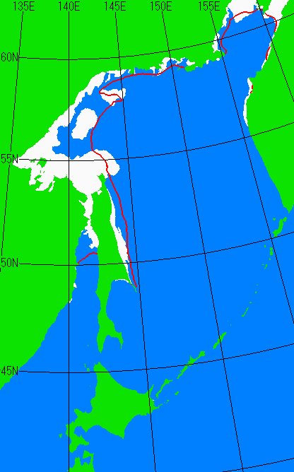 12月15日の海氷分布図