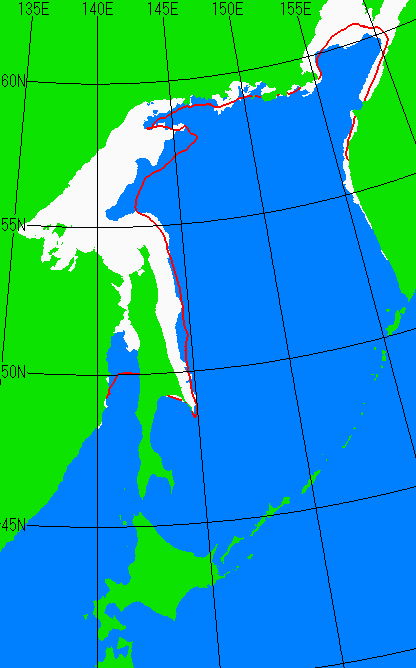 12月20日の海氷分布図