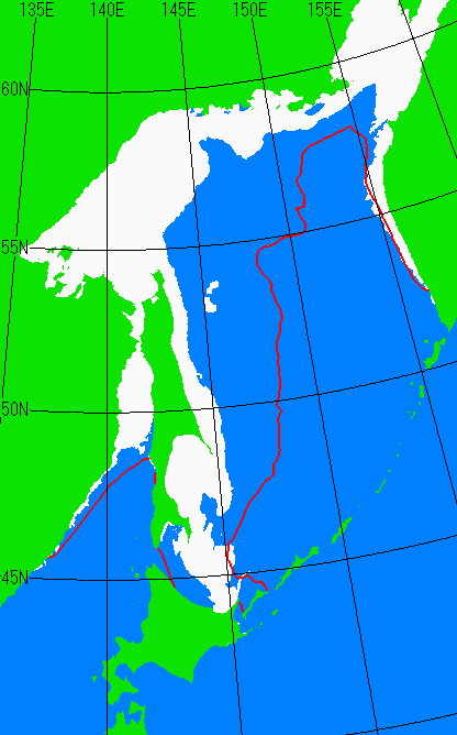 2月10日の海氷分布図