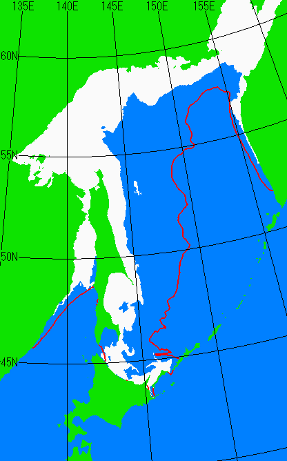 2月20日の海氷分布図