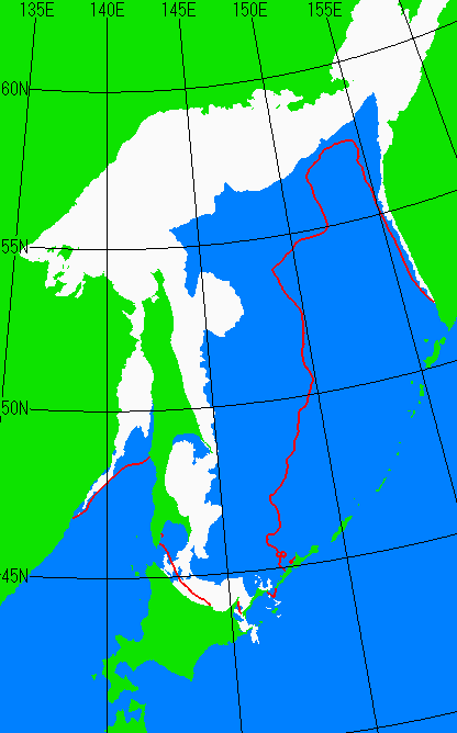 3月5日の海氷分布図