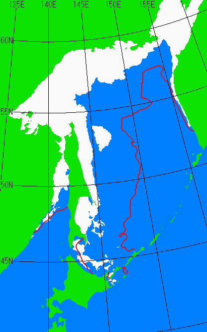 3月10日の海氷分布図