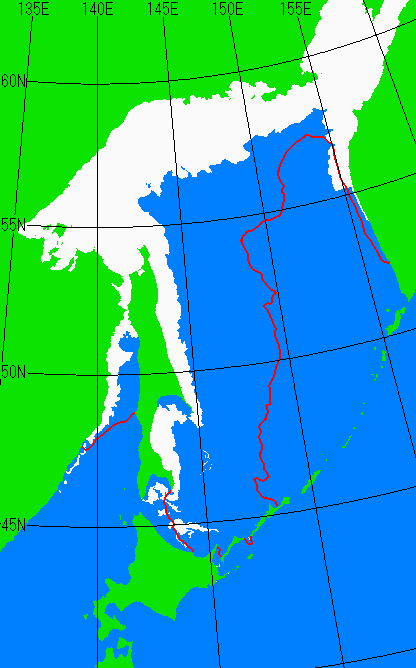 3月15日の海氷分布図