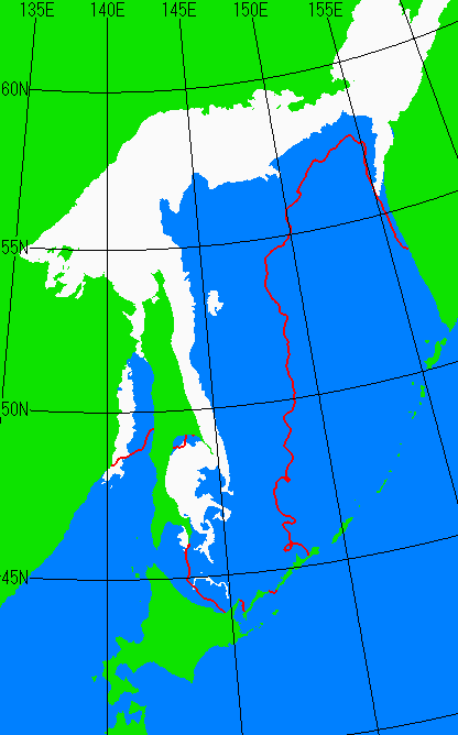 3月20日の海氷分布図