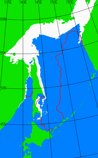 3月25日の海氷分布図