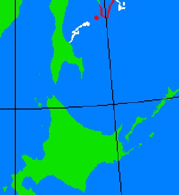 海氷分布図（北海道周辺）