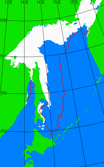 4月5日の海氷分布図