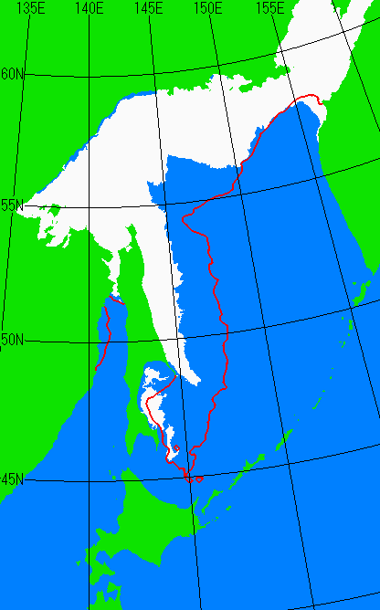 4月10日の海氷分布図