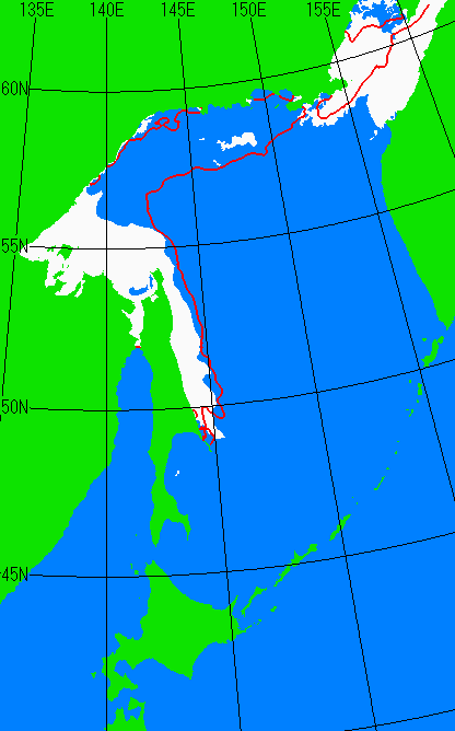 5月5日の海氷分布図