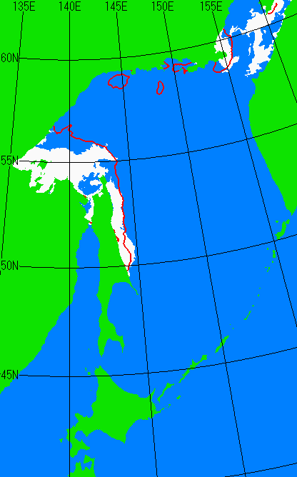 5月20日の海氷分布図