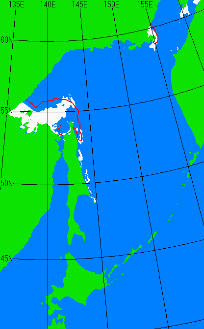 海氷分布図（オホーツク海全体）