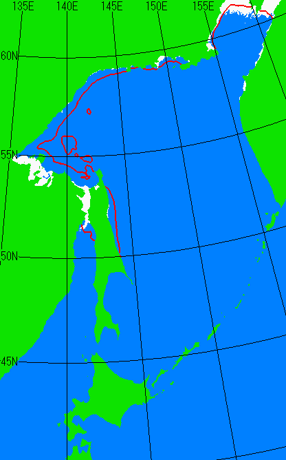 12月5日の海氷分布図