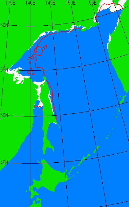 12月10日の海氷分布図