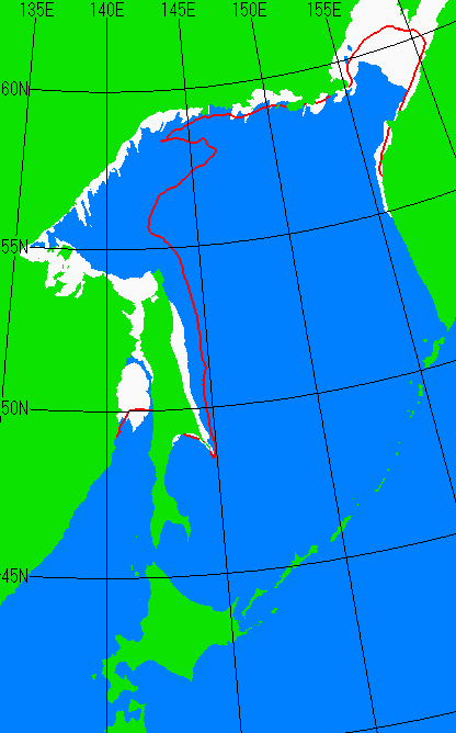 12月20日の海氷分布図