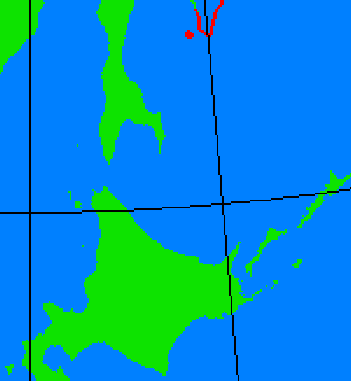 海氷分布図（北海道周辺）