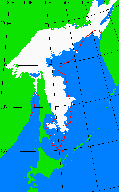 4月10日の海氷分布図