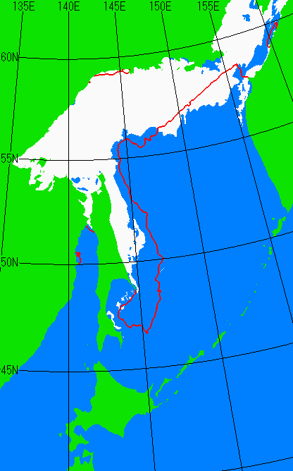 4月20日の海氷分布図