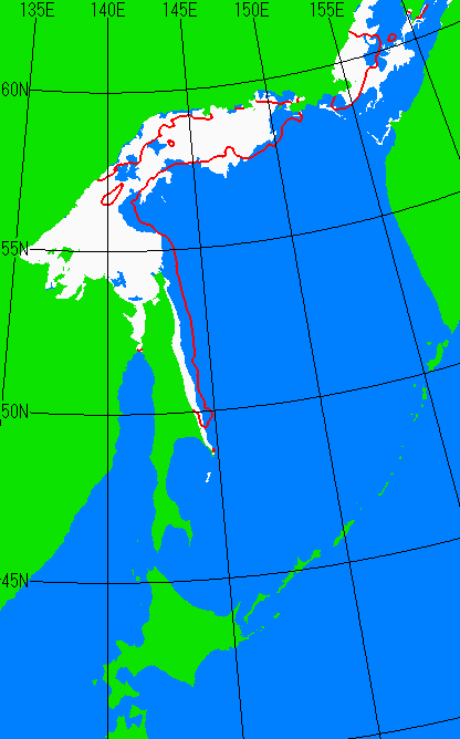 5月10日の海氷分布図