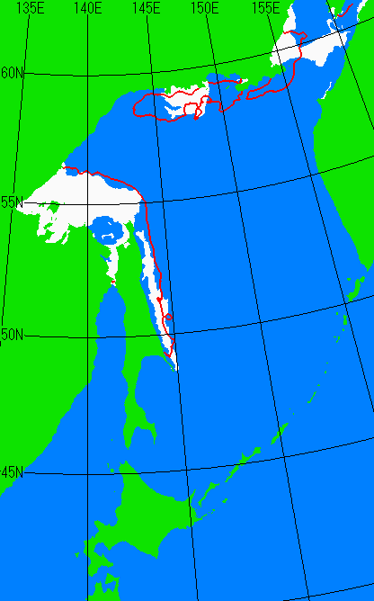 5月15日の海氷分布図