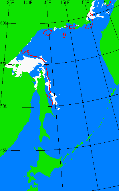 5月20日の海氷分布図