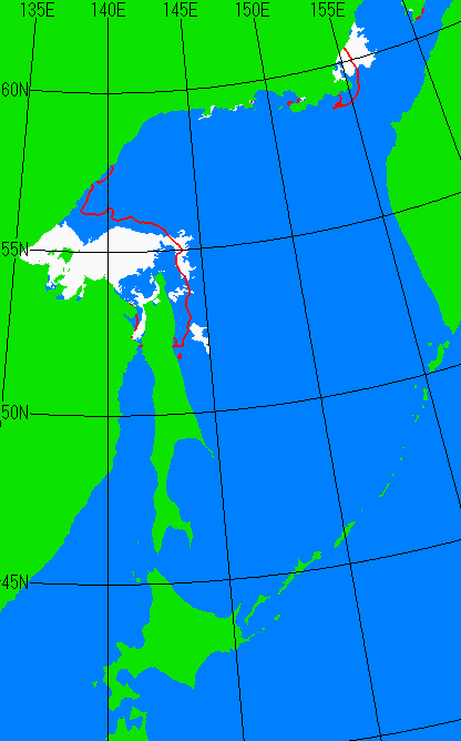 5月25日の海氷分布図