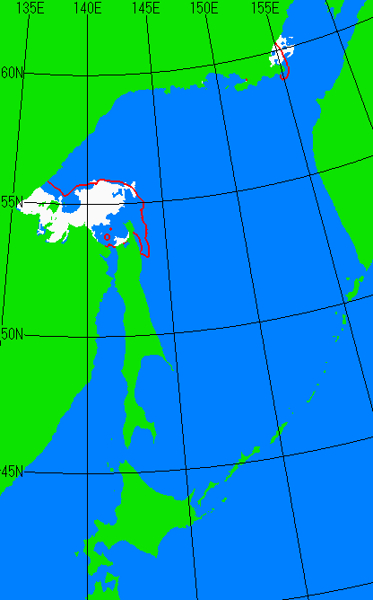 海氷分布図（オホーツク海全体）