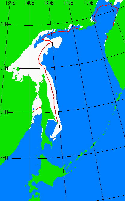 12月15日の海氷分布図