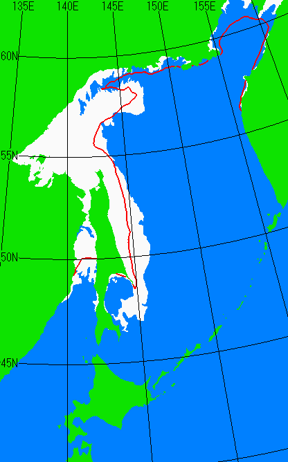 12月20日の海氷分布図