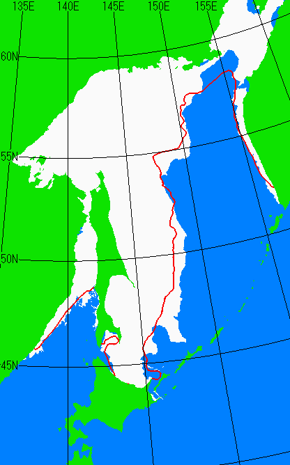 2月5日の海氷分布図