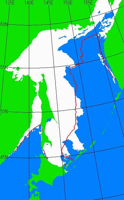 2月10日の海氷分布図